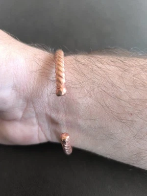 Bracelet en cuivre africain de protection en cuivre brut N°4 - Photo 1/4