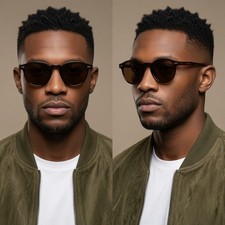 Trendy Circle Black Sunglasses Offering Full UV400 Vintage Style Men Hip Hop New