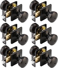 Starpy 6 Pack Door Knob With Lock For Bathroo...