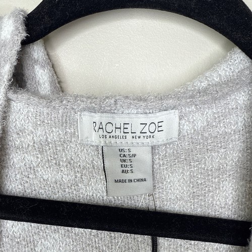 NEW NWT Rachel Zoe Leopard Print Hooded Long Cardigan Small Open Front Soft - Picture 3 of 7
