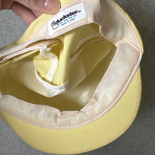VINTAGE Duckster Newsboy Hat Cap One Size Pipestem Yellow Snap USA - Picture 5 of 10