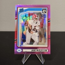 2024 Panini Donruss - Rated Rookie Jase McClellan #375 Optic Preview Pink Prizm