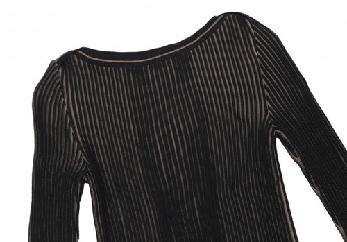 Jean-Paul GAULTIER FEMME U-Boot Ausschnitt Bicolor Rippstrick Pullover Gr. 40 (K-115141) - Bild 3 von 12