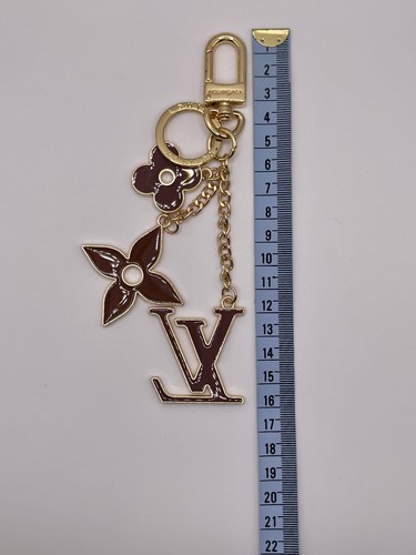 Auth LOUIS VUITTON Fleur De Monogram Thin Brown/Purple Bag Charm / Key Charm - Picture 5 of 5