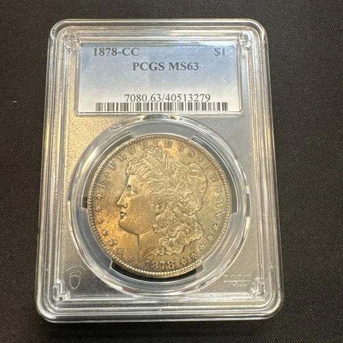 1878-CC Morgan Silver Dollar PCGS MS63 Beautiful Toning!