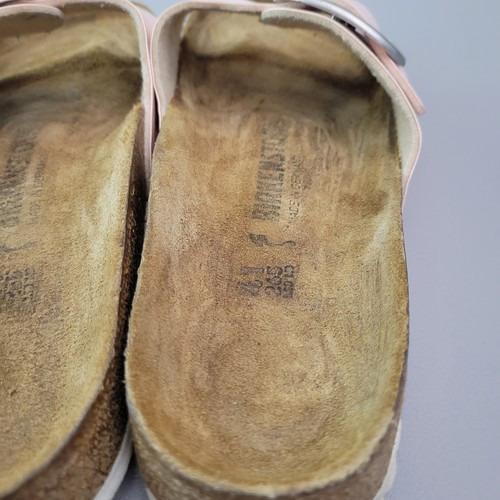 Sandali Birkenstock Madrid fibbia grande pelle rosa perla comodi taglia 10 stretti - Foto 9 di 12