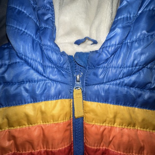 Cat And Jack Kids Retro Style Hooded Puffer Jacket Size 3T Blue - Gebraucht Top - Bild 4 von 9