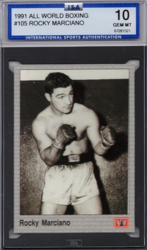 1991 All World Rocky Marciano #105 ISA 10 GEM MINT