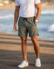 70 RVCA Men's Yogger Stretch 17 Shorts 8" - Slate Green - Small -New Tag
