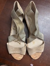 sam edelman sandals Slip On 11 Small Platform Wedge Suede Beach Luxury Neutral