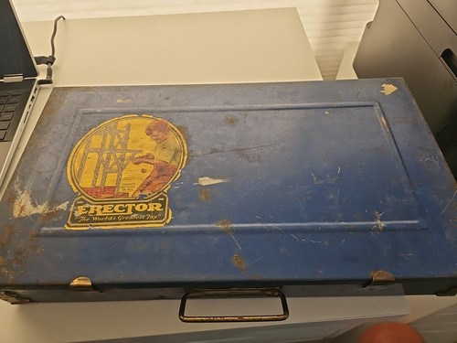 1950-53 Erector Set Stahlbox No 7 1/2 Engineers Set - nicht komplett - Bild 8 von 8
