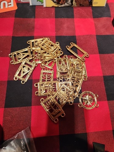 Collar de cadena masónico dorado NOS 21 piezas - Imagen 4 de 4