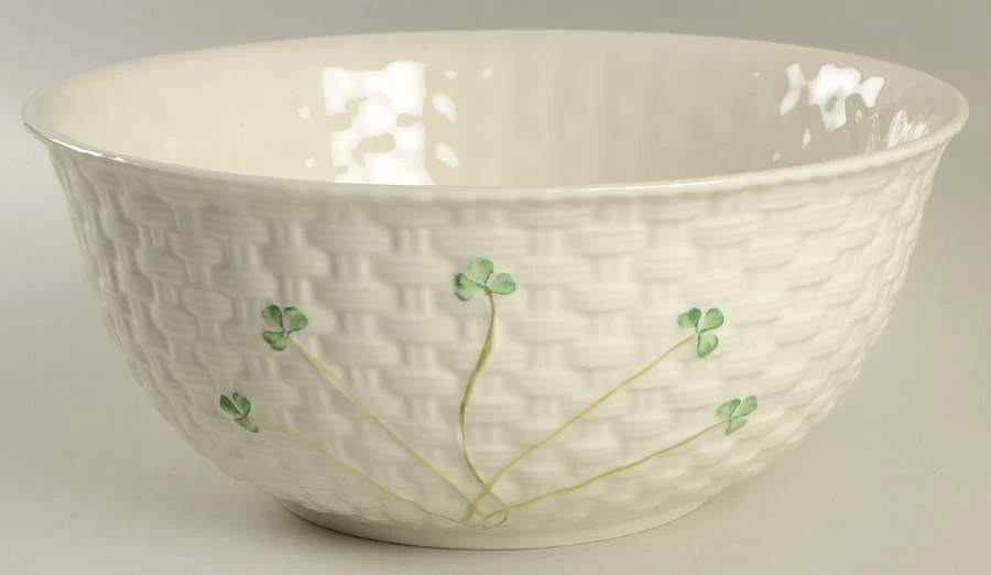Belleek Pottery Shamrock Mixing Bowl 11268249