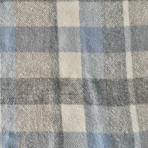 Plaid Blanket Throw Iceland Pure New Wool Multicolor Pastels With Fringe 54x45” - Picture 6 of 8