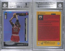 1996-97 Collector's Choice Silver Michael Jordan (November 11-17) BGS 9 MINT HOF