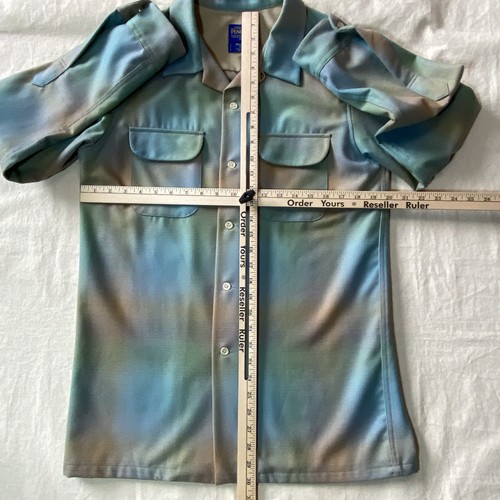 Pendleton Board Shirt Pastel Hombre Plaid Button Up L/S Wool Sz MF Worn Once - Picture 7 of 14