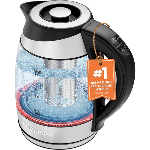 Electric Kettle with Temperature Control, 5 Presets LED Indicator Lights, Rem...