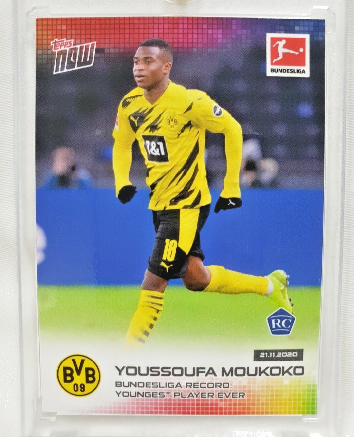 2020 TOPPS NOW #45 YOUSSOUFA MOUKOKO ROOKIE RC YOUNGEST PLAYER BUNDESLIGA