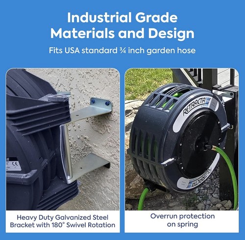 RETRACTA by macnaught - Industrial Hose Reel R3 Series 82ft. 1/2” Hose DR482D-05 - Picture 4 of 6