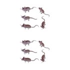  Set of 2 Practical Mice Prop Fake Realistic Little Mouse Toy Figurine