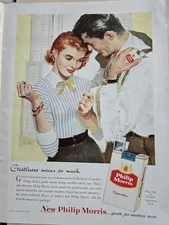 1956 Philip Morris cigarettes gentleness means so much smoking vintage ad