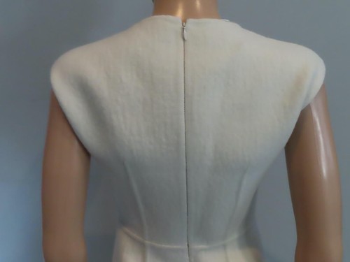 PRADA Ivory Washed Twill Faux Wrap w/Gold Safety Pin Mini Dress 38/US 2 - Picture 8 of 16