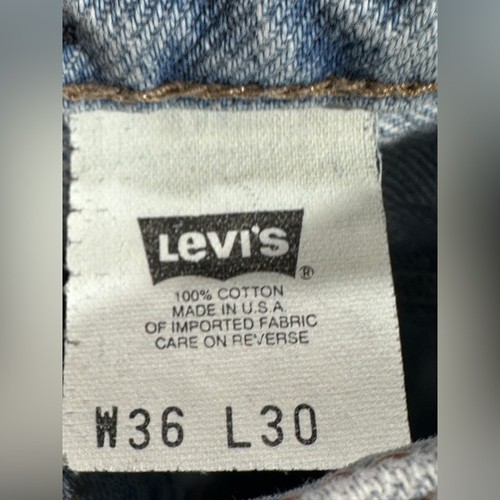 Levi’s SilverTab Baggy Jeans Uomo 36X30 Lavaggio Leggero Anni 90 Y2K Made USA Denim - Foto 4 di 8