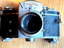 Exc EXACTA Jhagee Dresden VX Camera  Zeiss Jena Tessar T 50mm f2.8 lens Works