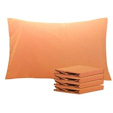 Queen Pillowcase Set - 4 Pack Brushed Microfiber Queen 20" x 30" Pale Orange