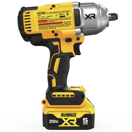 DEWALT DCF900P1R 20V MAX XR 1/2" Impact Wrench Kit (5 Ah) Certified Refurbished - Picture 7 of 11