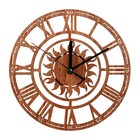 Creative Round Wooden Clock with Roman Numerals for Home or Office Decoration