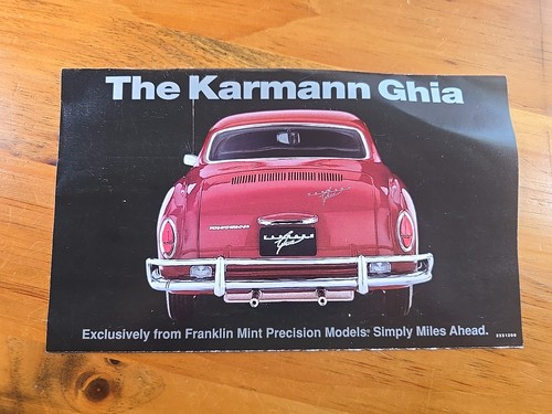 Franklin Mint 1967 Volkswagen Karmann Ghia Coupe 1:24 Scale Diecast Replica - Picture 12 of 16