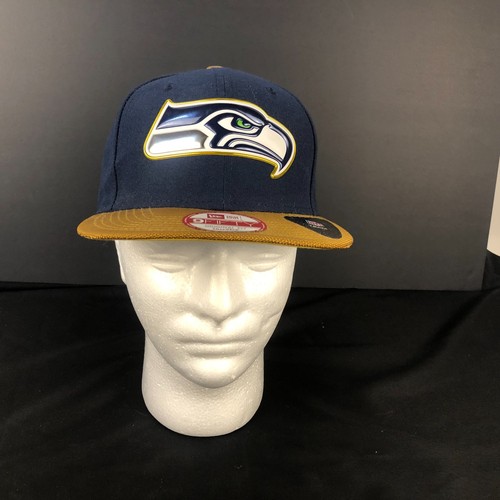 Seattle Seahawks Mütze New Era 9Fifty NFL Shiny Logo Snapback Team Cap Gold Brim - Bild 2 von 11