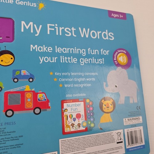 My First Words Board Book Educational Sound Book - Picture 3 of 13