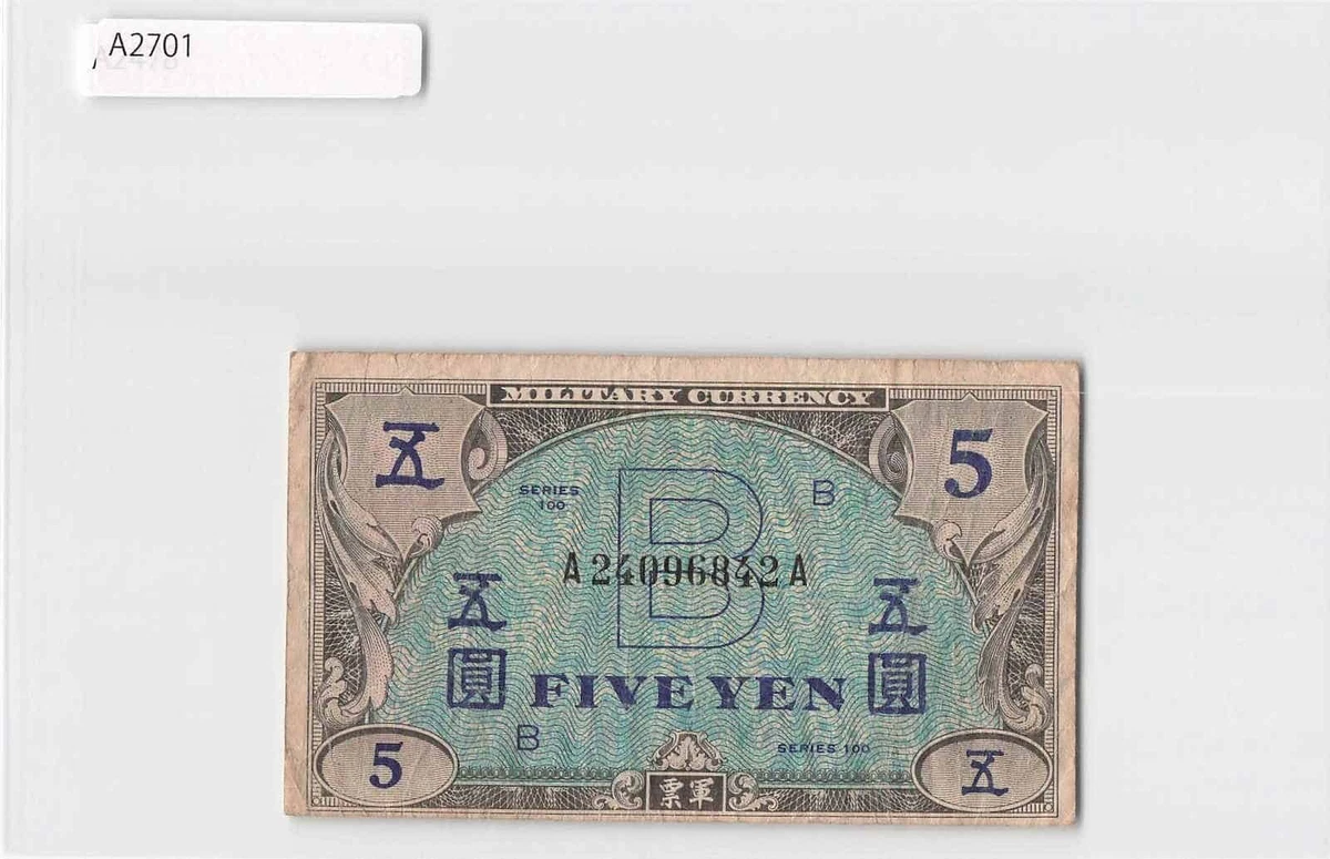 1946 Year Military Currency Japanese Paper Money for sale | eBay