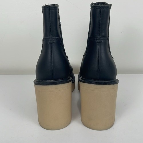 Dolce Vita Black Leather Chelsea Ankle Boots Women’s 7.5 Tan Rubber Sole Pull On - Bild 3 von 9