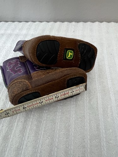 John Deere Boots Baby Sz 4 Months Unisex Baby Casual Purple - Picture 9 of 12