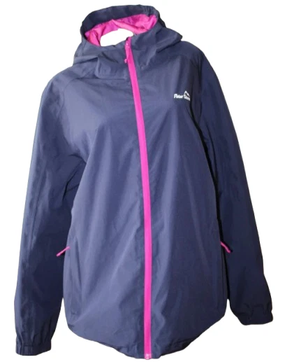 Peter Storm Womens Waterproof Jacket Navy Pink Storm Shield Coat Sz 18 2XL