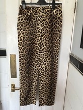 Cheap and Chic by Moschino leopard print trousers pants GB 12 animal designer