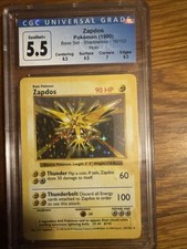Pokémon TCG Zapdos 16/102 Holographic Shadowless Base Set 1999