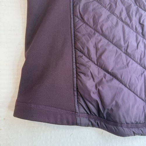 Athleta Quilted Vest L Full Zip Puffer Jacket Purple Casual eggplant Layering - Picture 3 of 19