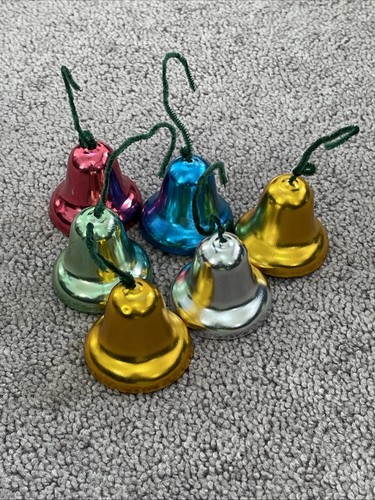 VINTAGE LEICHTE WEIHNACHTSGLOCKEN ORNAMENTE 6 STÜCK - Bild 19 von 19