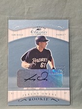 2001 Donruss Classics Significant Signatures Jeremy Owen Rookie Auto #133 Padres