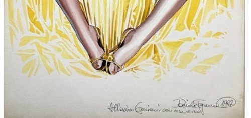 Tavola originale bozzetto DANIELE FAGARAZZI ILLUSTRAZIONE COPERTINA FUMETTO ART - Picture 1 of 5