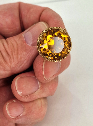 Antique Vintage 9ct Gold Citrine Watch Fob / Pendant. Playing Cards Suite. NICE1 - Picture 3 of 7