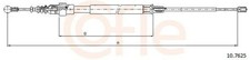 COFLE 10.7625 Handbremsseil Seilzug Feststellbremse für VW TOURAN (1T1, 1T2)