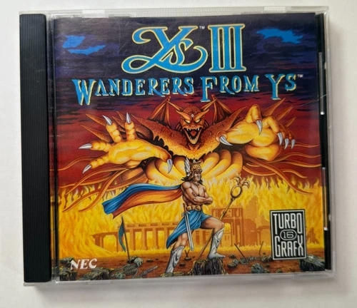 Ys III: Wanderers From Ys (TurboGrafx-16 CD) in case with manual