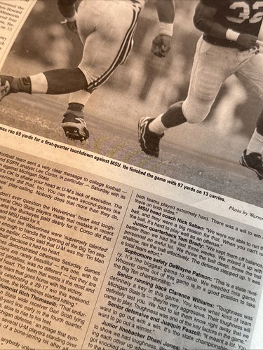 1998 Wolverine U Of M University Of Michigan Newspaper Dhani Jones Tai Streets - Picture 8 of 21