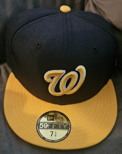 Brandneu Größe 7 3/8 Washington Nationals eng anliegende Mütze 5950 Kappe