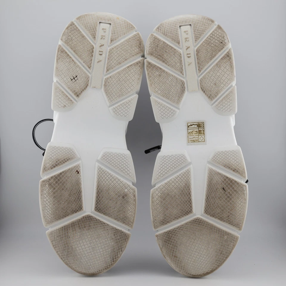 Zapatillas Prada Calzature Donna Logo Tejidas 1E3441L Blanco Negro IT 40 US 10 Foto 4 de 4